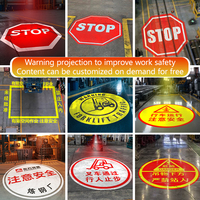 Projecteur de signalisation au sol LED STOP 15-500W, projecteur Gobo, projecteur de logo de sécurité pour chariot élévateur