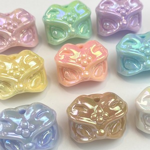 Perles en acrylique couleur unie électroplaquées UV, forme irrégulière, motif Lion Éveil, pour DIY, chaînes <span class=keywords><strong>de</strong></span> té<span class=keywords><strong>l</strong></span>éphone portable, bracelets, cordons et stylos - Product Image 3