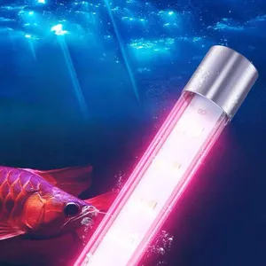 Luz de aquário submersível, venda quente, com luz subaquática com controle remoto rgb led, para tanque de peixes
