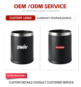 Luxury Hotel PP Trash Can <b>Double</b> Layer Hidden Bag Eco-Friendly Waste <b>Bin</b> Black Office Commercial Garbage Can Indoor/Outdoor - Product Image 4