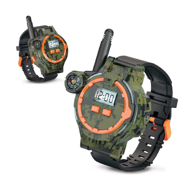 Rechargeable Waterproof Kids Walkie Talkie Watch 100M Range Multi-Plug High Definition Call Quality Parent Child Interactive Toy