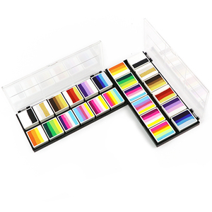 GP <span class=keywords><strong>Peinture</strong></span> pour le visage à <span class=keywords><strong>base</strong></span> d'eau personnalisée Eyeliner professionnel & Rainbow Split Cake Caractéristiques de la technologie activée par l'eau - Product Image 5