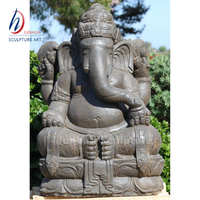 Statue de Ganesh en pierre de Laxmi de dieu hindou grandeur nature géante décorative pour la maison statue de Ganesh en bronze