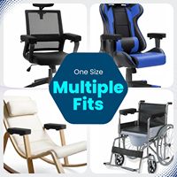 Couvre-accoudoirs ergonomiques avec sangles réglables pour chaise de bureau, soutien du coude, soulagement de la pression, coussin doux, lot de 2