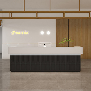 Cấu trúc hai lớp bằng đá cẩm thạch trắng vàng đẹp với bàn tiếp tân lưu trữ Thẩm mỹ viện - Product Image 6