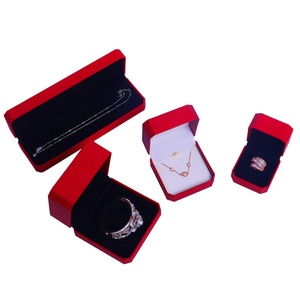 Customized Elegant <b>Red</b> Octagonal Leather Paper Jewelry <b>Box</b> Luxurious Flip Top <b>Gift</b> Packaging for Rings Bracelets - Product Image 6