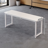 Bureau d'angle moderne en bois avec cadre métallique en forme de L, table d'étude informatique pour la maison avec étagères pour le salon