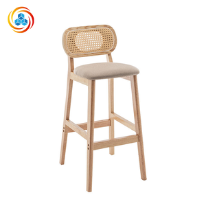 Custom Modern Minimalist Wood Metal Armrest Commercial Bar Counter Chairs Customizable Features for High-End Restaurants Cafes - Product Image 1