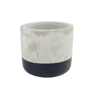 Farbige kleine größe runde zement beton blumentopf und kerzenhalter