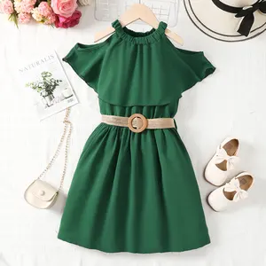 Зеленые платья для девочек 10-12 froks платье для девочек летние платья для девочек