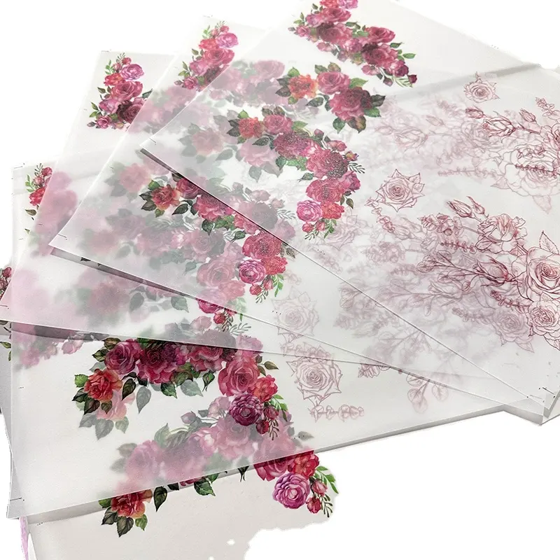 Custom Design Cards Wholesale Printed Translucent Wrap Vellum Paper decoration Luxury Wedding Invitation