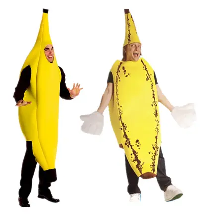 Banana Costume for Unisex Adult Deluxe Halloween Dress Up for Party Role Play Outdoor Activity