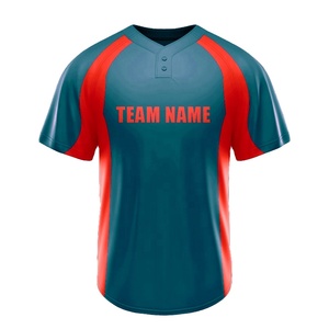 Maillots de baseball personnalisés à deux boutons pour hommes, sports d'équipe - Product Image 3