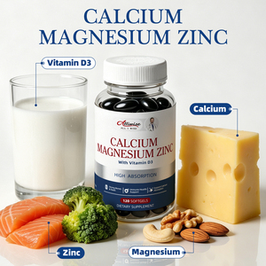 Mejor Precio, 120 Cápsulas de Citrato de Calcio, <span class=keywords><strong>Magnesio</strong></span> <span class=keywords><strong>y</strong></span> <span class=keywords><strong>Zinc</strong></span> Sin Soya con Vitamina D3, Complejo de <span class=keywords><strong>Magnesio</strong></span> - Product Image 4