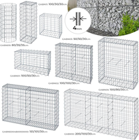 Boîte en gabion métallique soudée 200x100x50, mur de soutènement, remplissage de pierres, décoration, plateforme, dispositif, gabion soudé