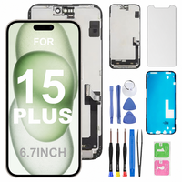 Écran de remplacement OLED flexible RJ pour téléphone, assemblage numériseur tactile d'affichage IC mobile pour réparation 15 Plus