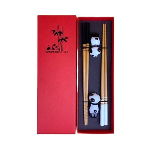 Set Chopsticks Chopstick Set Customized Natural Bamboo Sushi Chop Sticks Panda Cutlery Set Japanese Chopsticks Gift Set