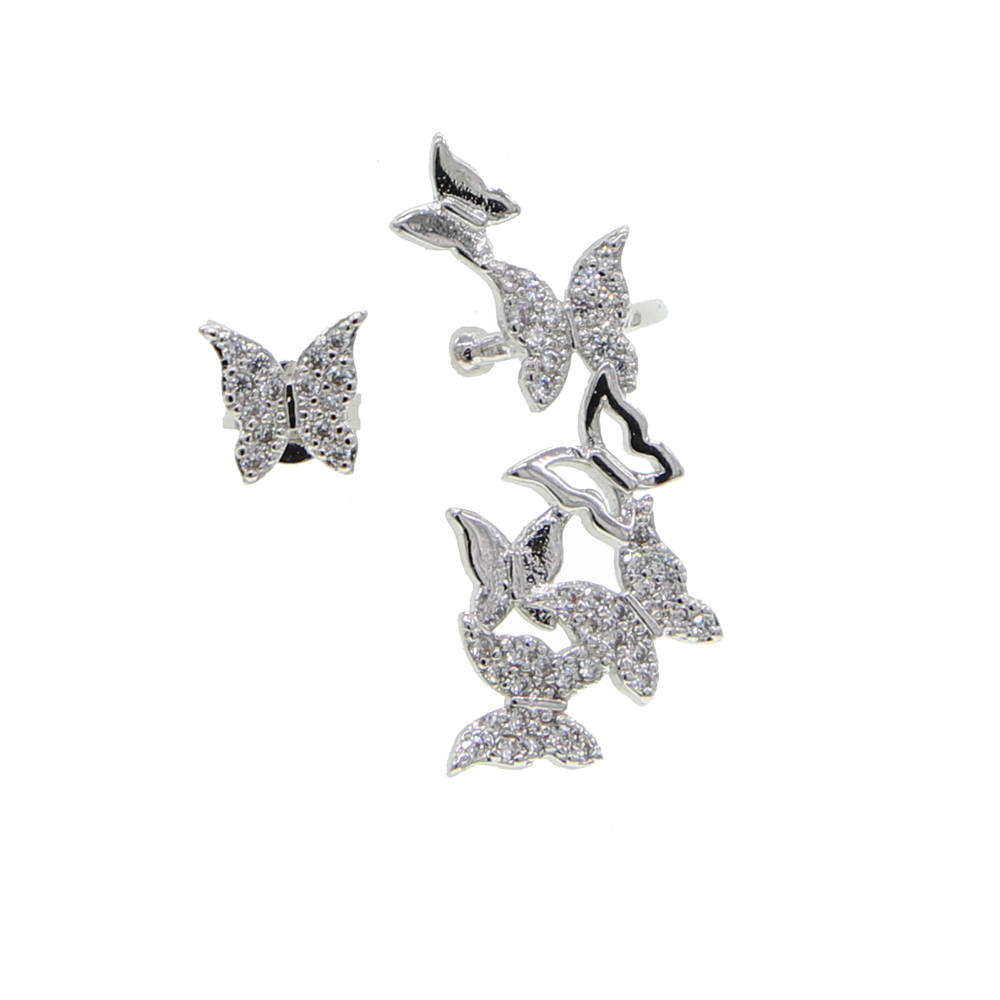 Pt950INFINITE BUTTERFLY PIERCED EARRINGS