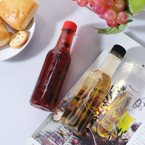 Bouteilles de sauce piquante en verre bon marché de 150 ml, mini bouteilles vides pour sauce chili, sauce tomate, sauce <span class=keywords><strong>Tabasco</strong></span> avec bouchons en plastique - Product Image 4