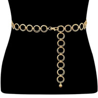 Nouvelle Arrivée Chaîne de Taille Ronde Ajustable en Métal Électroplaqué Couleur Unie et Inaltérable pour Femme Bijoux Tendance