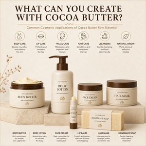 Manteca de <span class=keywords><strong>Cacao</strong></span> Orgánica Natural (Manteca de Semilla de Theobroma <span class=keywords><strong>Cacao</strong></span>) Prensada en Frío, Grado Cosmético para Formulaciones de Cuidado de la Piel y el Cabello, Cruda - Product Image 3
