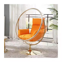 Cour moderne intérieur en forme d'oeuf suspendu en osier balançoire jardin métal canne meubles rotin Patio extérieur balançoire