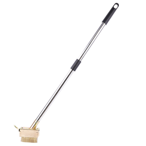 Factory Supply Eco-Friendly Long Wooden Handle Wire Brush for <strong>Block</strong> Paving Garden Weed Scraper Brush - Product Image 1