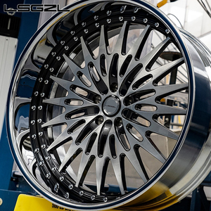LSGZL personalizado 2 piezas rueda forjada 20 22 24 26 pulgadas rueda Sport Jante 5x130 5x114,3 5x120 ruedas de coche de pasajeros para coche de lujo - Product Image 1