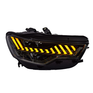 Conjunto de Faros Delanteros para Audi A6L 2012-2015, Diseño Bajo con Señales de Giro Secuenciales y Luces de Circulación Diurna Azules - Product Image 1