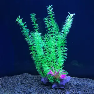Ornamentos de aquário de plástico para aquários, acessório artificial grande realista de 15,75 polegadas para uso em paisagens