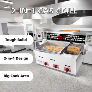 Piastra <span class=keywords><strong>a</strong></span> <span class=keywords><strong>Gas</strong></span> da Tavolo XY per <span class=keywords><strong>Cucina</strong></span> Commerciale, <span class=keywords><strong>Macchina</strong></span> per Grigliare Alimenti - Product Image 2