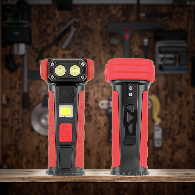 2*XTE COB Portable LED Work Lamp Adjustable Magnetic Inspection Flashlight Car Repair Emergency Lamp Pen Clip Power Workshop