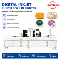 Système d'impression UV à jet d'encre haute précision pour conteneurs alimentaires, pour la décoration de couvercles de barquettes jetables avec QR code, code-barres et logo, Kit Line Plus Pro