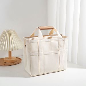 Nouveau sac à main multi-couches, simple et polyvalent, sac bandoulière en toile, sac fourre-tout en toile personnalisé, sac à bandoulière pour femme - Product Image 3
