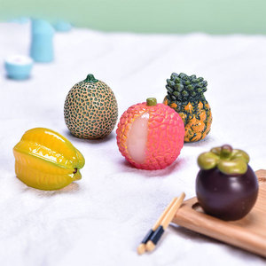 Miniatura de Fruta de Simulación, Modelo de Juguete, Micro Paisaje, Accesorios para Mesa de Arena DIY, Plátano, Uva - Product Image 2