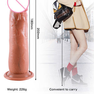 Juguete sexual femenino de goma realista Consolador para mujer Manga sexual Crecimiento <span class=keywords><strong>Penes</strong></span> artificiales Pene de silicona de 5 pulgadas - Product Image 5