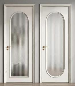Porte en bois composite WPC, surface UV sans peinture, motif moderne pour l'intérieur des maisons et des bureaux, étanche, conçue pour l'excellence - Product Image 2