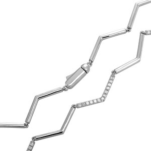 Nuevo Collar Deportivo Delgado con Eslabones de Cobre y Circonita, Cadena de Moda Simple, Joyería Unisex Personalizada al por Mayor - Product Image 4