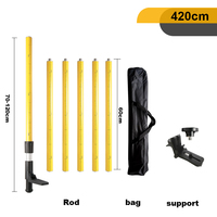 Tige de support de niveau Laser Portable 4.2M hauteur réglable épaissir poteau télescopique en aluminium avec Z420-T trépied