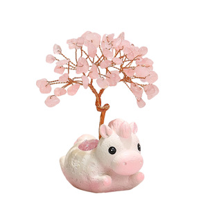Figurine d'arbre en cristal, licorne en résine, mini décoration, cadeau pour le bureau ou la maison - Product Image 5