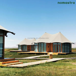 เต็นท์แคมป์ปิ้งหรูหราพร้อมห้องนั่งเล่นและห้องน้ำในตัว เต็นท์เหล็กสำหรับโรงแรมริมทะเลสาบและรีสอร์ทริมเนิน ดีไซน์แบบห้องนอนหนึ่งห้องและห้องนั่งเล่นหนึ่งห้อง - Product Image 3