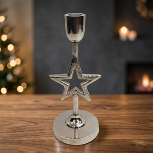 Porte-bougie en aluminium en forme d'étoile, portable, fait à la main, écologique, durable, pour la décoration de Noël à la maison - Product Image 3