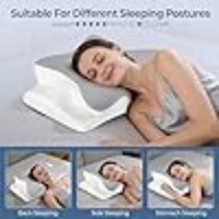 Oreiller cervical ergonomique pour soulager la douleur, soutien du cou pour dormeurs latéraux, mousse à mémoire de forme rafraîchissante, forme papillon, oreiller orthopédique pour lit