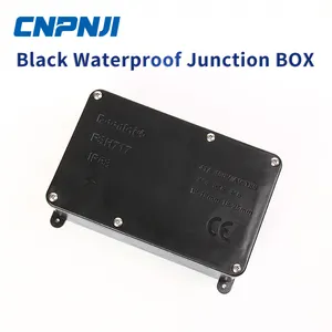 Waterproof Outdoor 2 Way M16x1.5 Terminal Electrical Black Abs Junction Box Enclosure