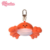 Porte-clés en peluche écologiques, authentiques, à thème fruits de mer, avec motifs de dessins animés créatifs et de prises marines amusantes, expédiés fraîchement, styles variés