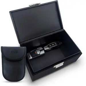 Extra Large Car Key Signal Blocker Faraday Key Fob Protector Box Faraday Box With Faraday Pouch For Car Keys
