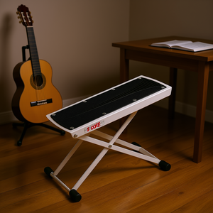 Reposapiés para Guitarra GFS, Blanco, Ajustable, Plegable, de Aleación de Aluminio, Portátil, para Instrumentos Clásicos - Product Image 2