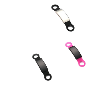 Tùy Chỉnh Đa-Màu Sắc Silicone Và Con Chó Thép Không Gỉ Cho Id Tag Laser Khắc Tên Và Số Điện Thoại Động Vật Chủ Đề - Product Image 1