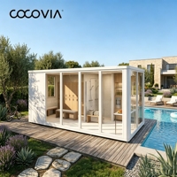 COCOVIA Loker Kamar Mandi Modular Aluminium di Pinggir Kolam Renang |   Unit Tahan Cuaca |   Pemasangan DIY yang Mudah untuk Rumah, Gym Komersial, Kamar Mandi