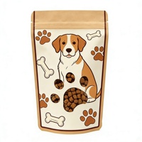 Sachet Doypack transparent haute clarté à fenêtre, scellé sur huit côtés, pour friandises pour chiens et chats, avec fermeture zip, impression personnalisée, 1 kg